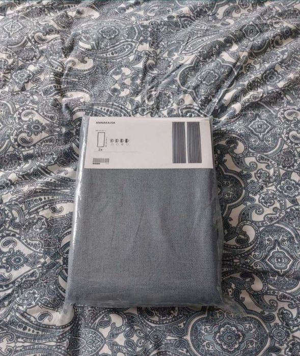 Annakajsa,Nowy zasłony zacieniające, 1 para, szaroniebieski