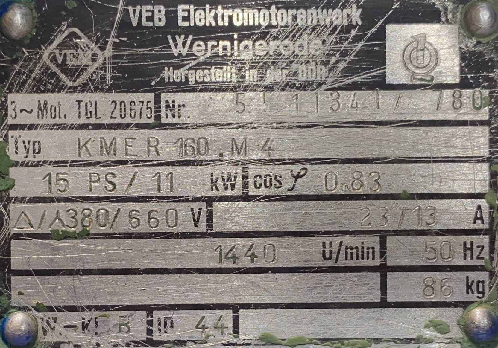 silnik elektryczny 11kW 1440obr. 3fazowy VEM