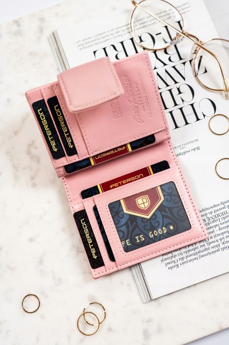 mały portfel damski ze skóry ekologicznej - peterson