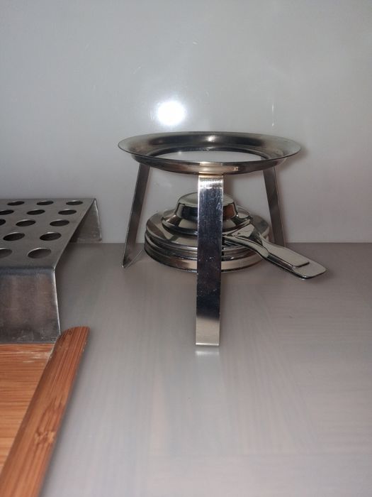 Lampada Catalítica + Aquecedor a Velas + Suporte e Lamparina em Inox