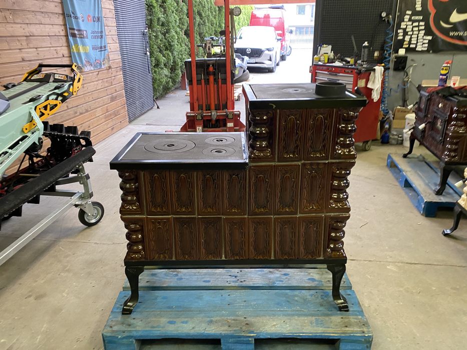 piec kuchenny kaflowy szamotowy, kuchnia kaflowa węglowa, angielka