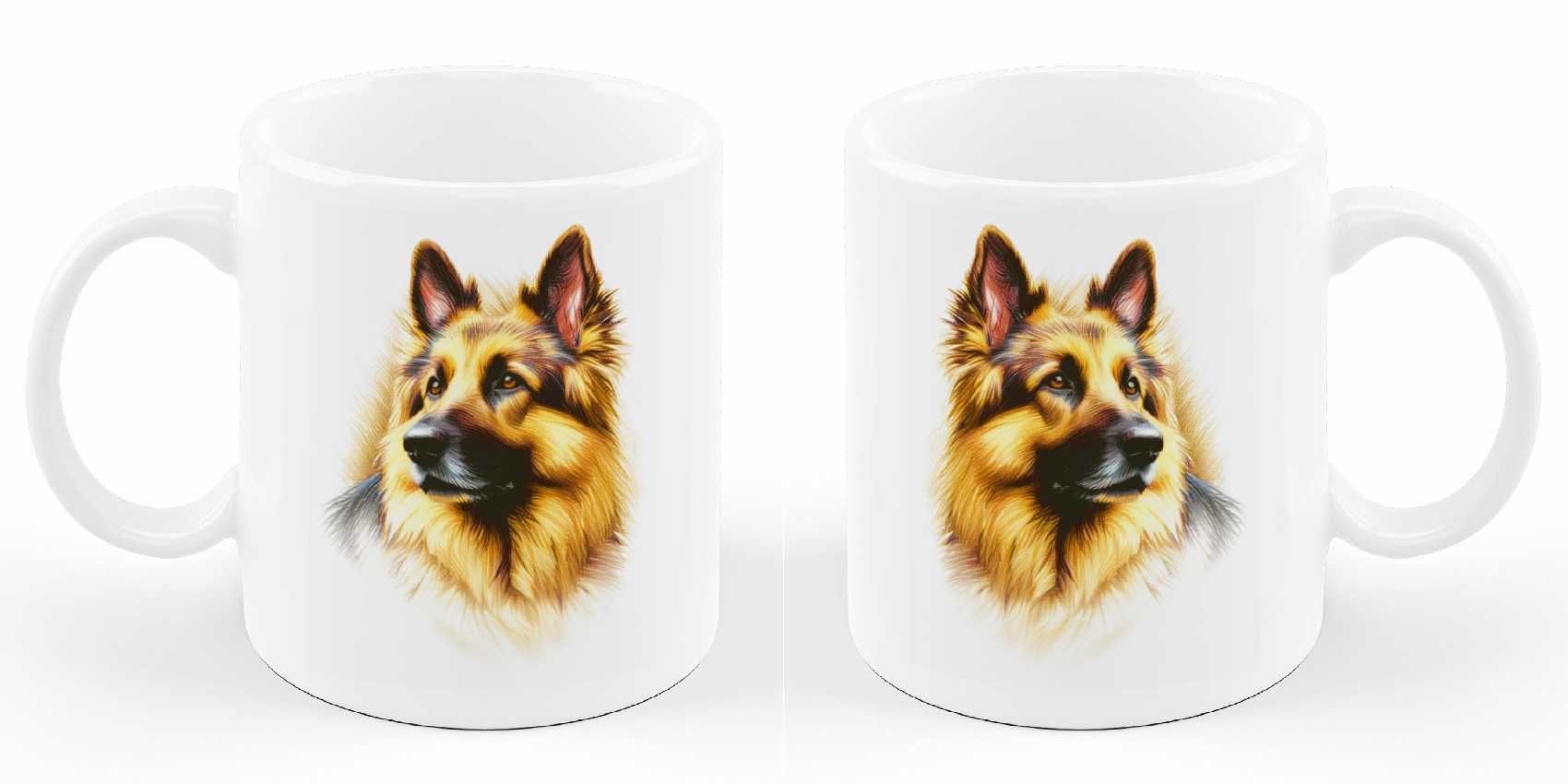 Kubek Pies Owczarek niemiecki ceramika 330 ml