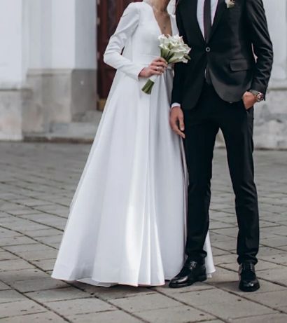 Вишукана весільна сукня з довгим рукавом + подарунок, свадебное плать