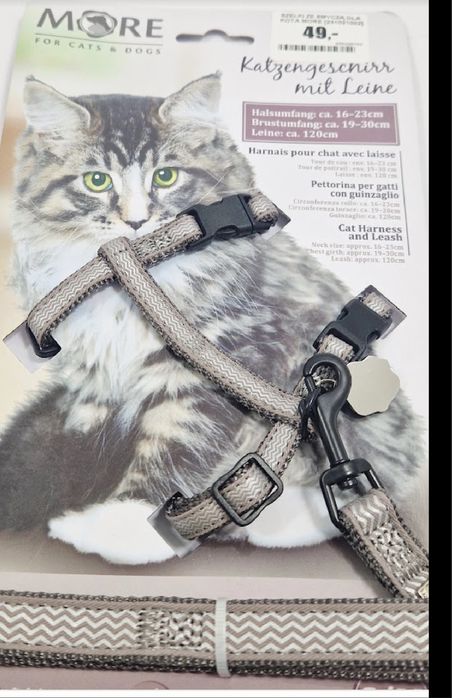 Szelki smycz dla kota