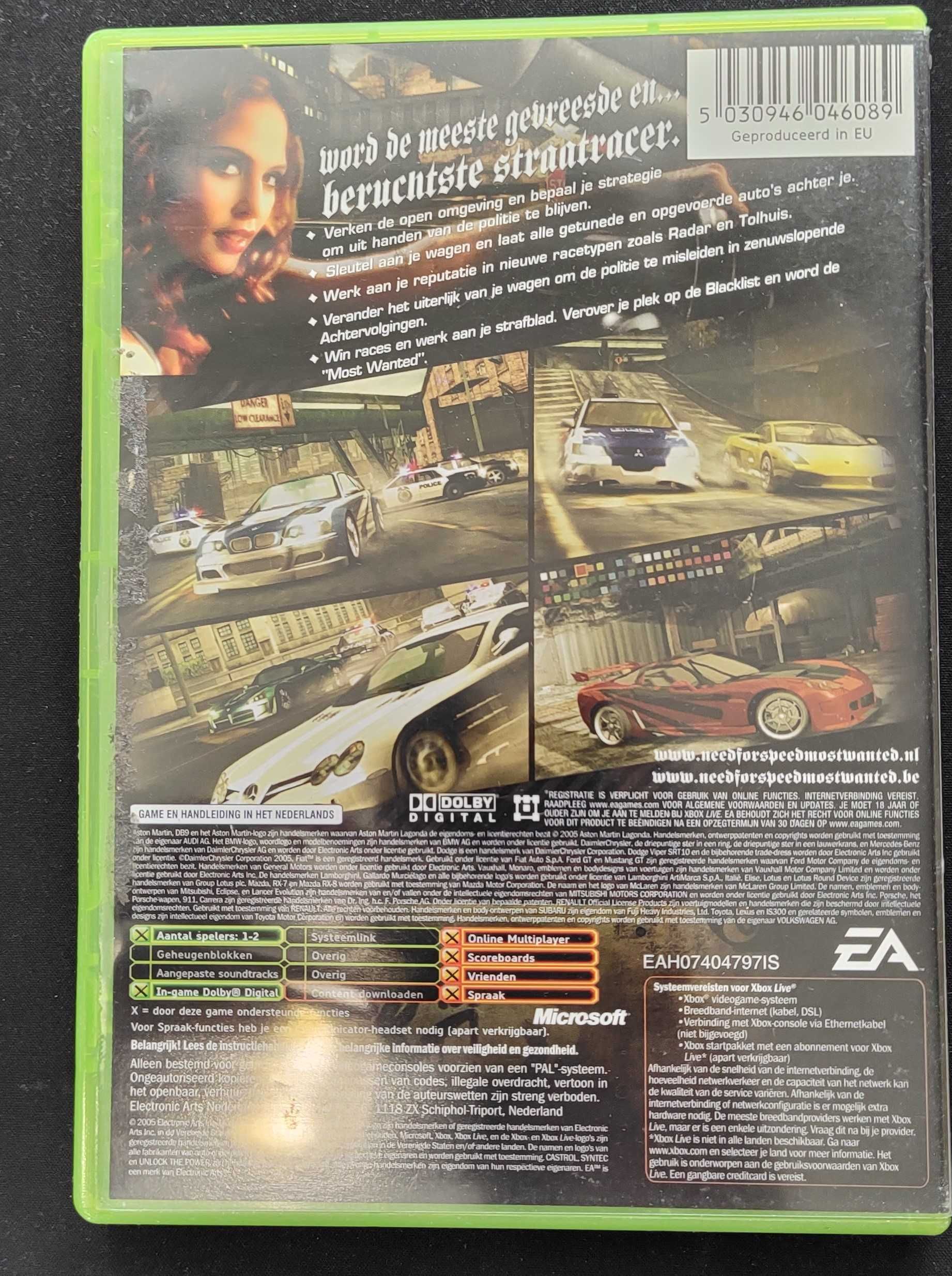 Need For Speed Most Wanted na konsole xbox classic