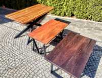 Stoły, ławy i stoliki kawowe z drewna egzotycznego