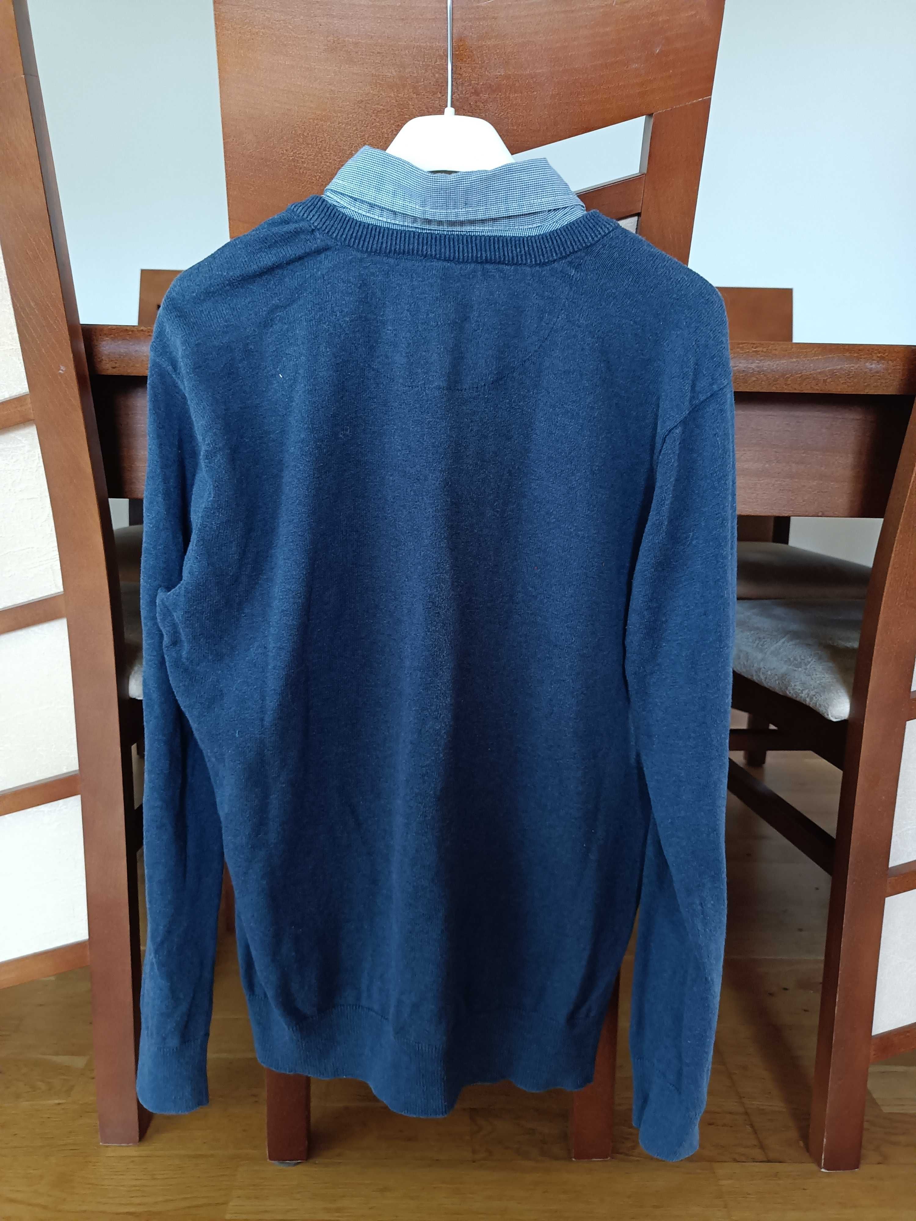 Sweter Reserved z koszulowym kołnierzykiem rozm. M