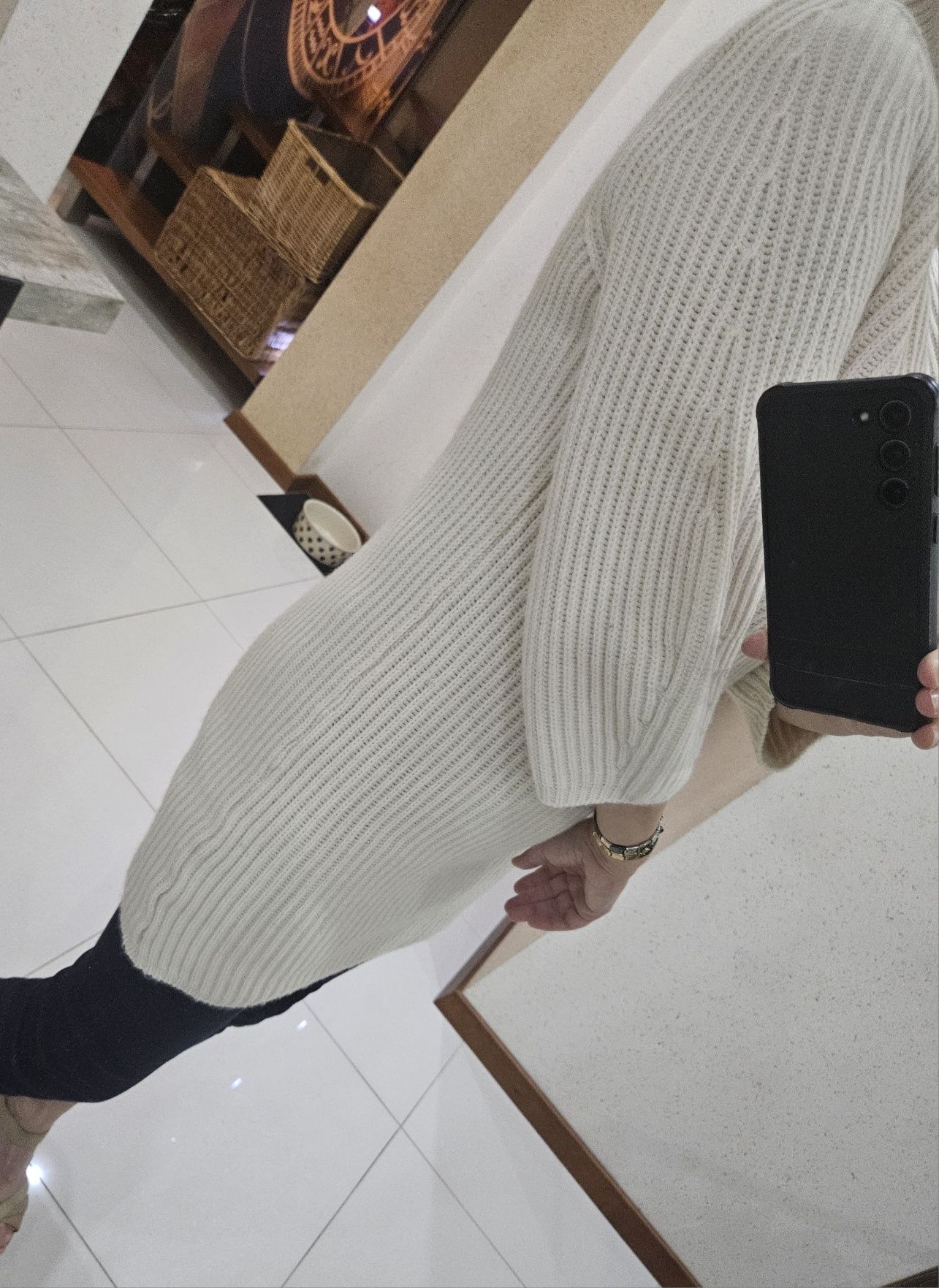 Massimo dutti _ sukienka ekri M