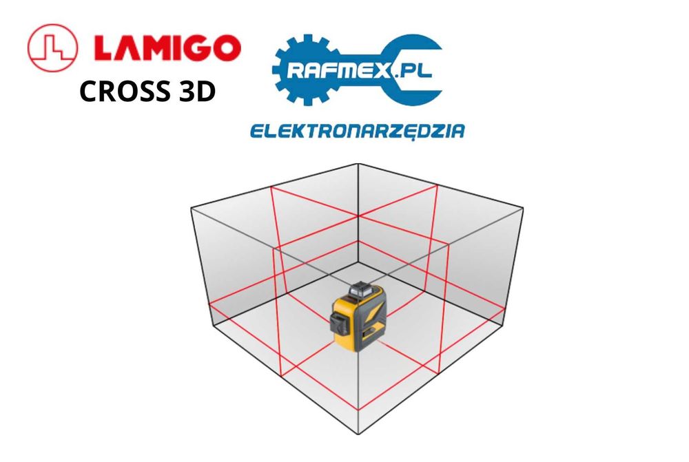 Lamigo CROSS 3D Laser Liniowy Krzyżowy + Statyw STL154M