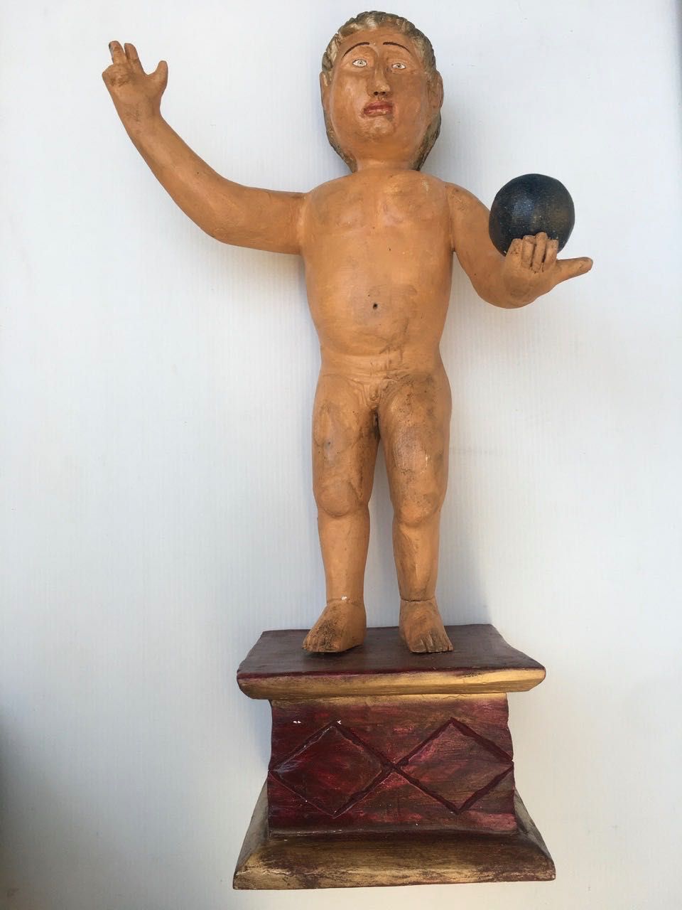 Menino Jesus em madeira  / 43 cm