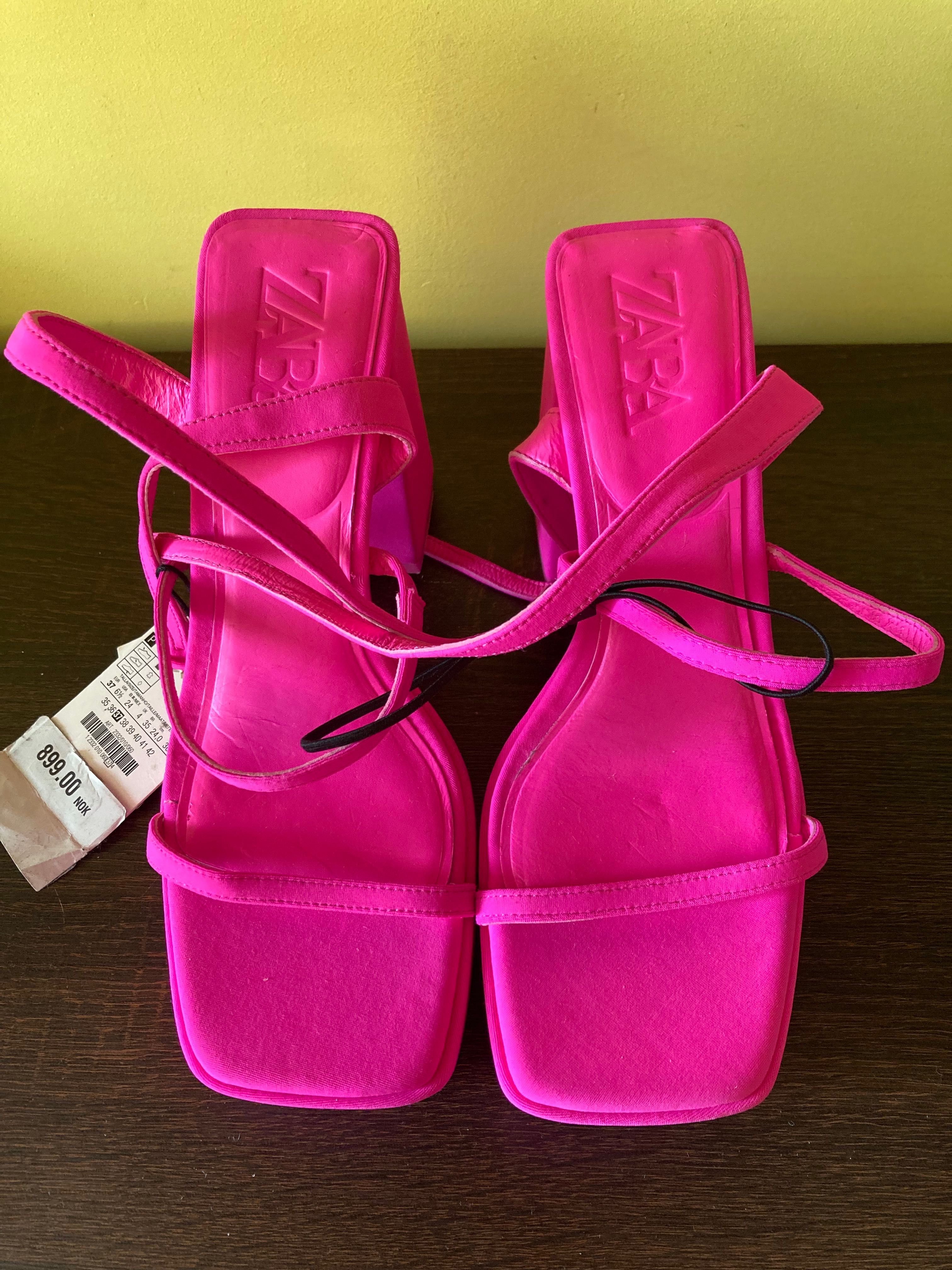 Sandały Zara 37 rozmiar, wkładka-23,5 cm, obcas-10 cm, nowe