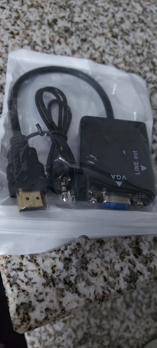 Adaptador Hdmi/Vga com saída áudio