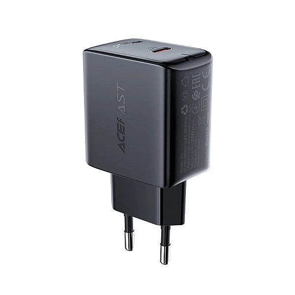 Acefast szybka ładowarka sieciowa Usb Typ C 20w Power Delivery czarny