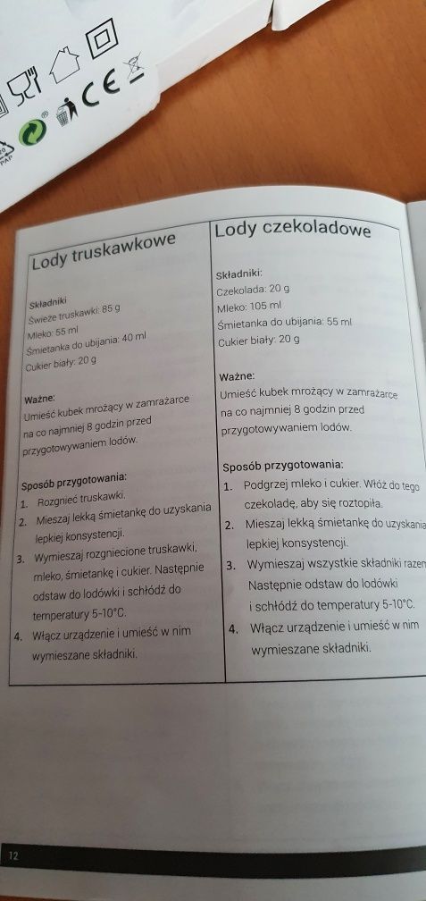 Urządzenie do robienia  lodów.