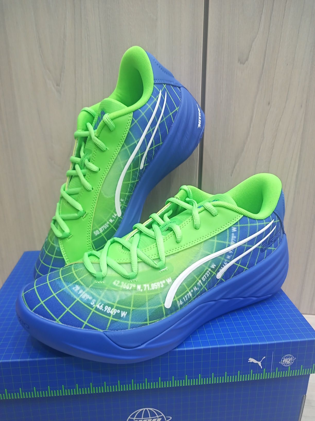 Buty Puma All-pro Nitro Jaylen Brown r.43 niebiesko-zielone