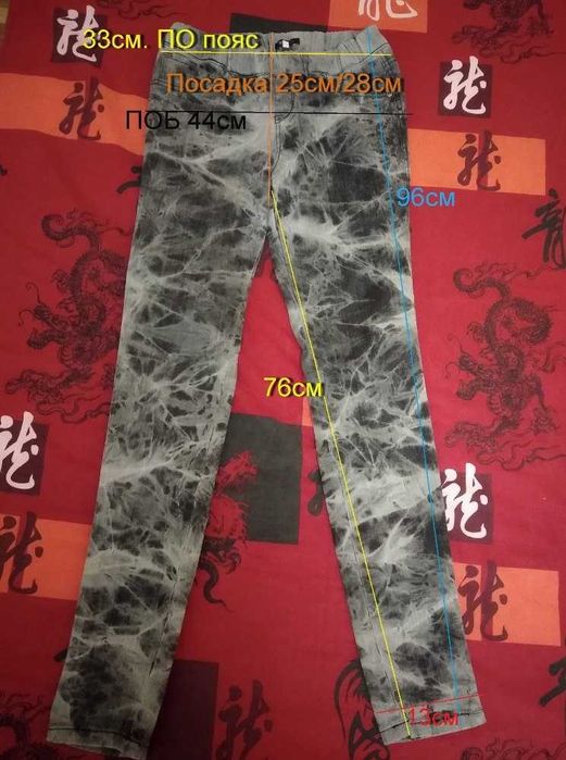 Джинсы серые на девочку джинсы на резинке хлопковые джинс сірі 155-164