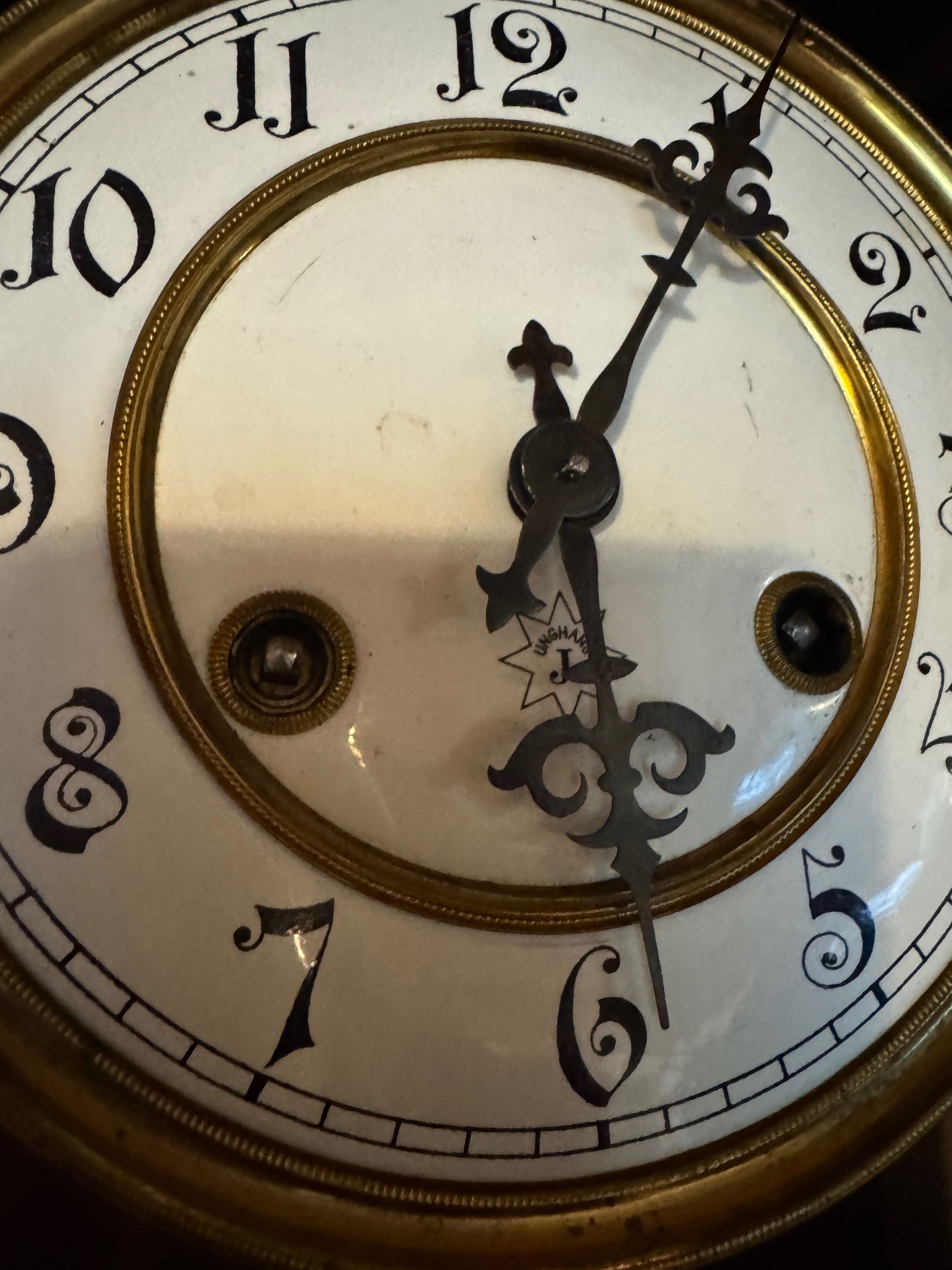 Zegar wiszący Junghans sygnatura 1890 r antyk mechaniczny scienny