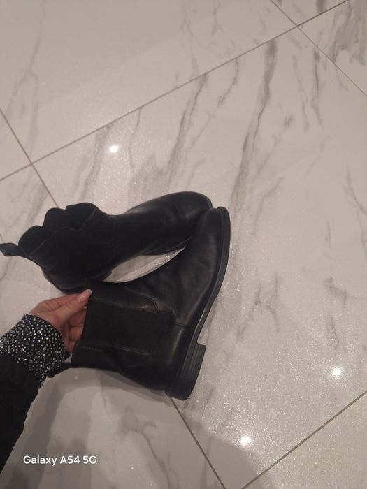 botki damskie Vagabond skóra naturalna