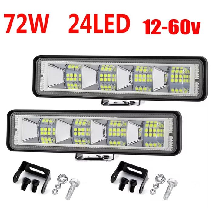 2 sztuki Światła jazdy dziennej 24 led 12V-60V 2200Lm