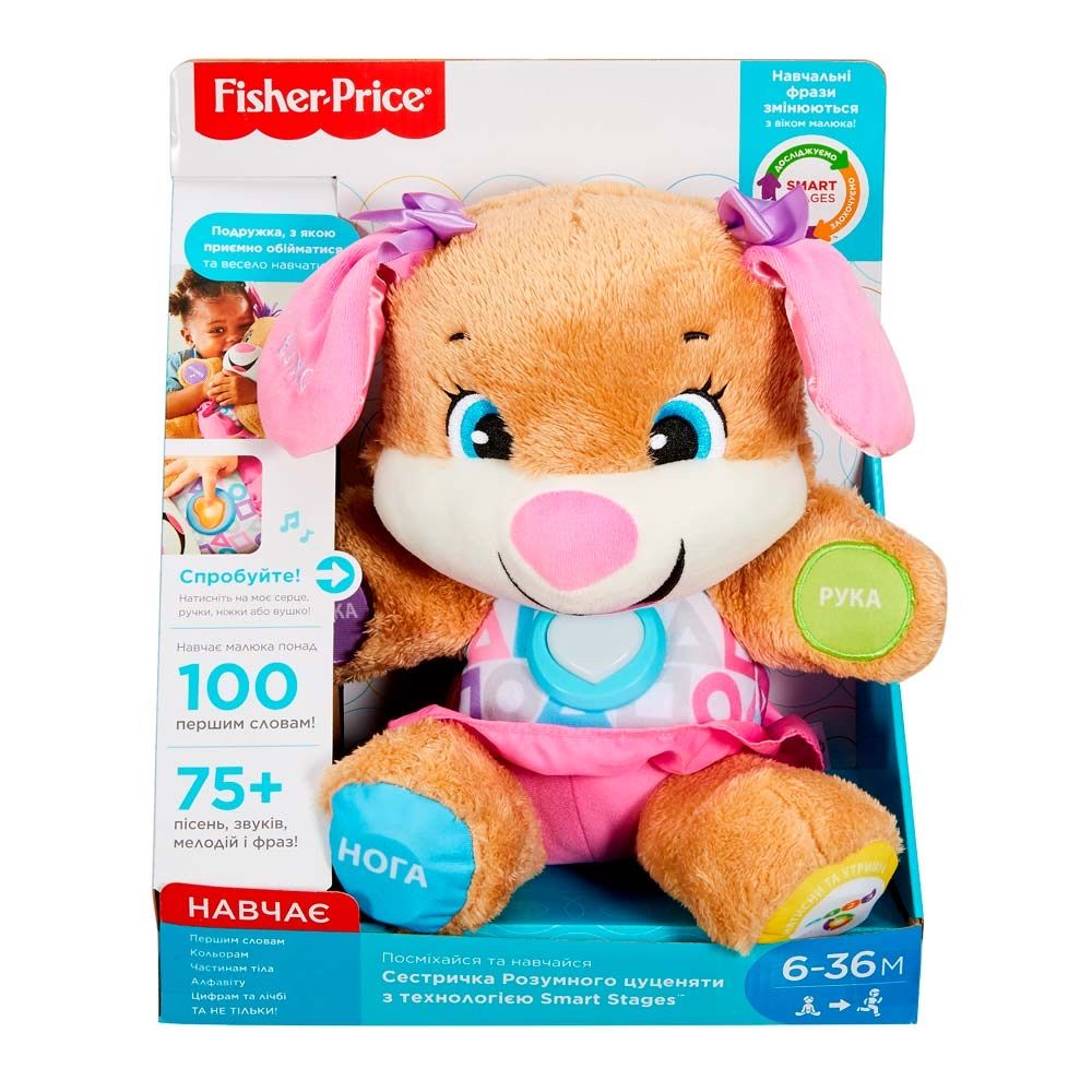 Іграшка Fisher-Price Розумне цуценя /сестричка українськоюFPN91;FPP85