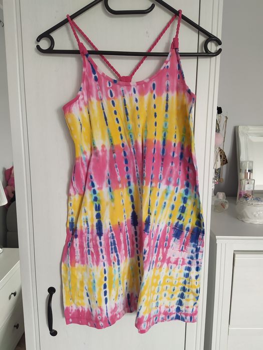 kolorowy top na cienkich ramiączkach XS S