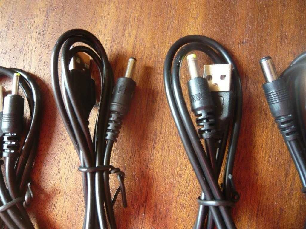 Cabos alimentação USB macho para DC (diâmetros 2; 2,5; 3,5; 4; 5,5)