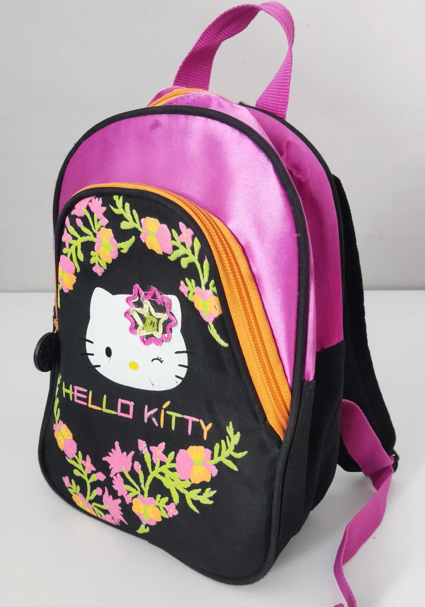 Śliczny Plecak HELLO KITTY różowy czarny do przedszkola dziewczynki