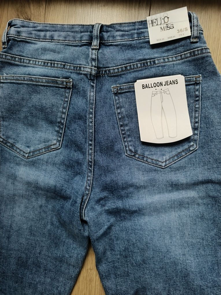 Spodnie jeans Balloon