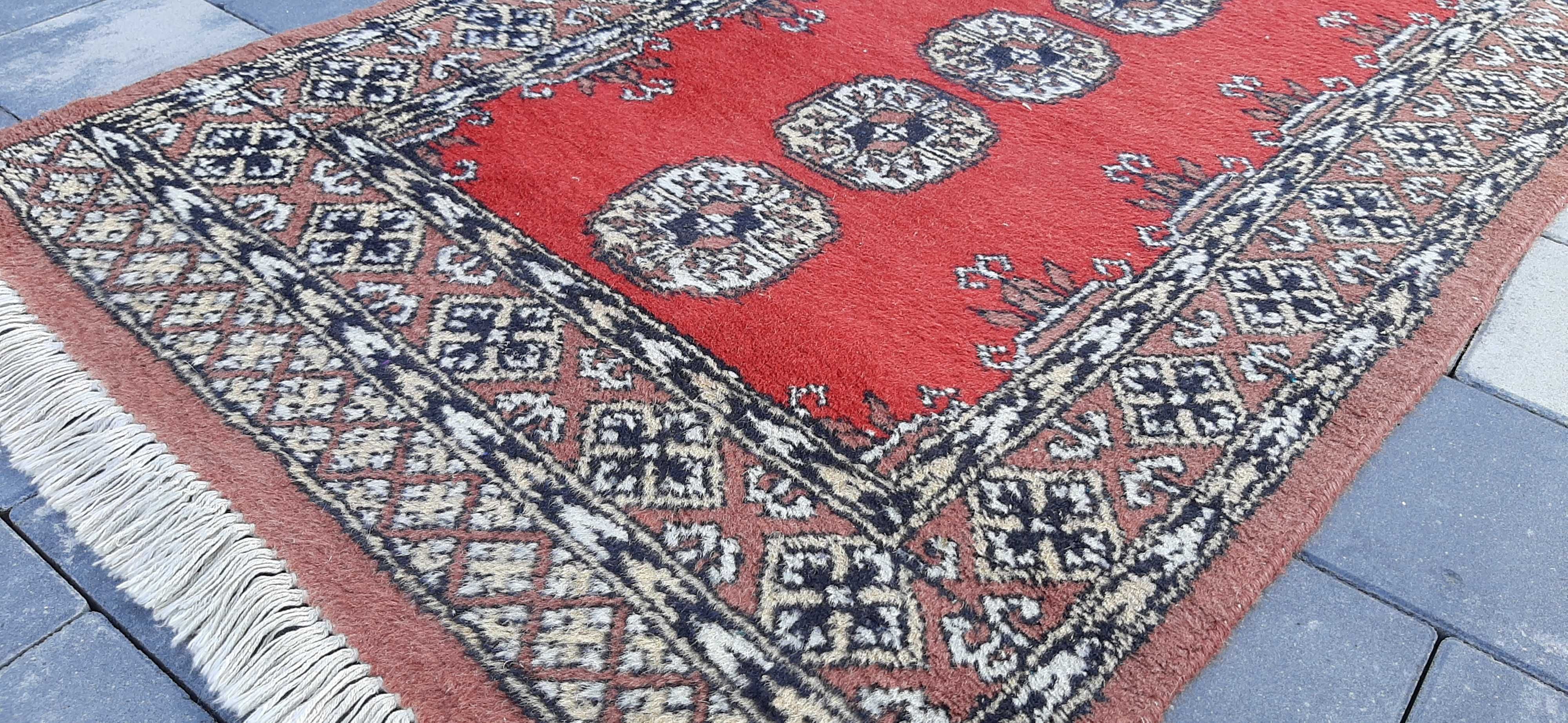 Buchara pakistański dywan wełniany chodnik 400 x 77 cm wełna