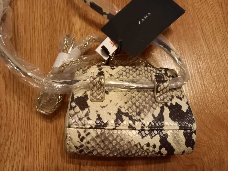 ZARA Mini torebka na łańcuszku mini nerka biodrowa