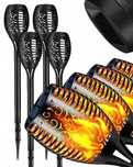 4 DUŻE lampy CAŁOROCZNE solarne ogrodowe, lampki LED do ogrodu stojące