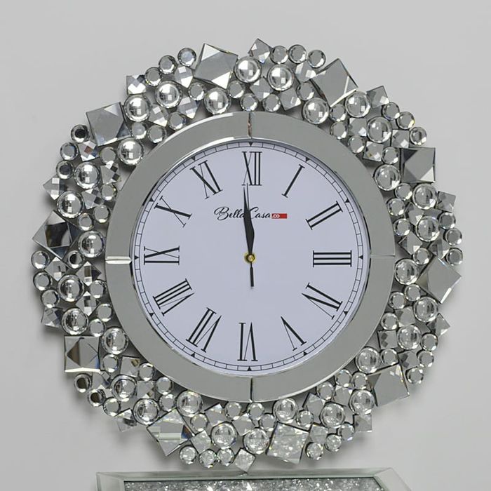 Okrągły zegar ścienny wiszący glamour 50x50 C-0511