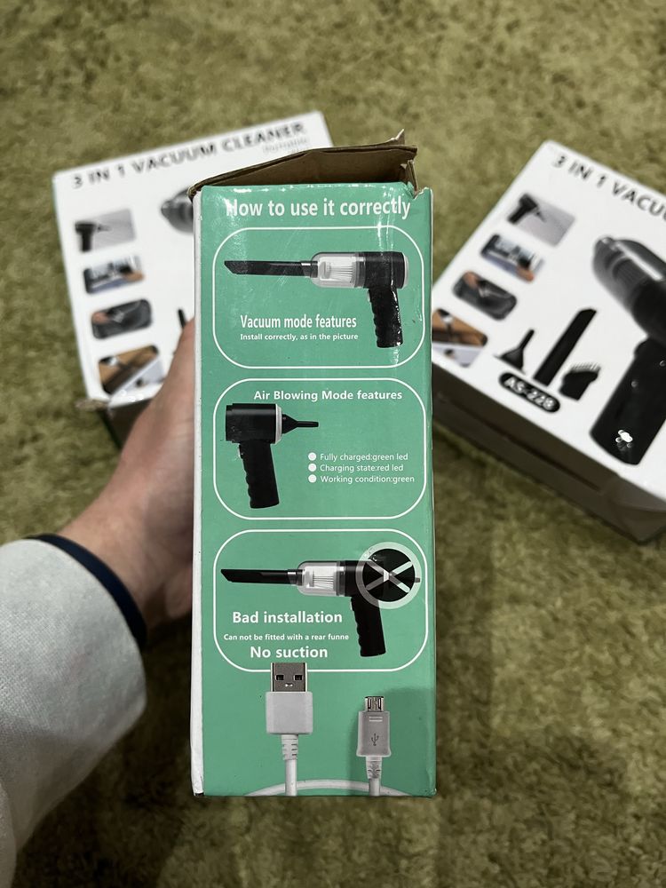 Mini Aspirador Portatil 3 em 1