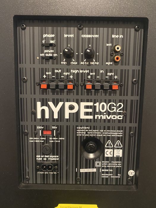 Активний сабвуфер сааб Mivoc hYPE 10G2