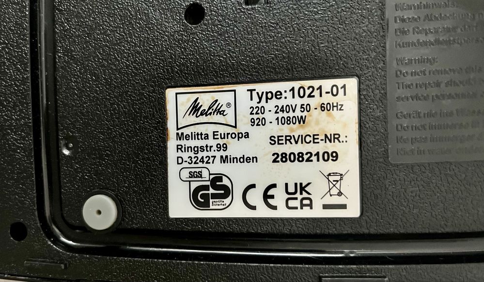 Ekspres Melitta Aroma Fresh 1021-01 Młynek żarnowy