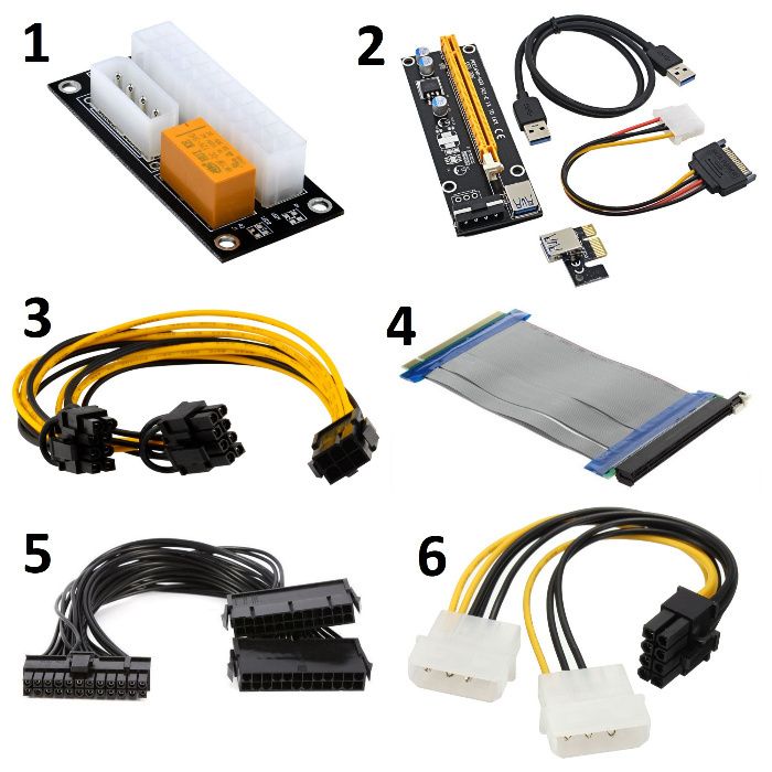 Kit Riser PCI-E 16X USB 3.0 / Add2PSU / Cabos PSU