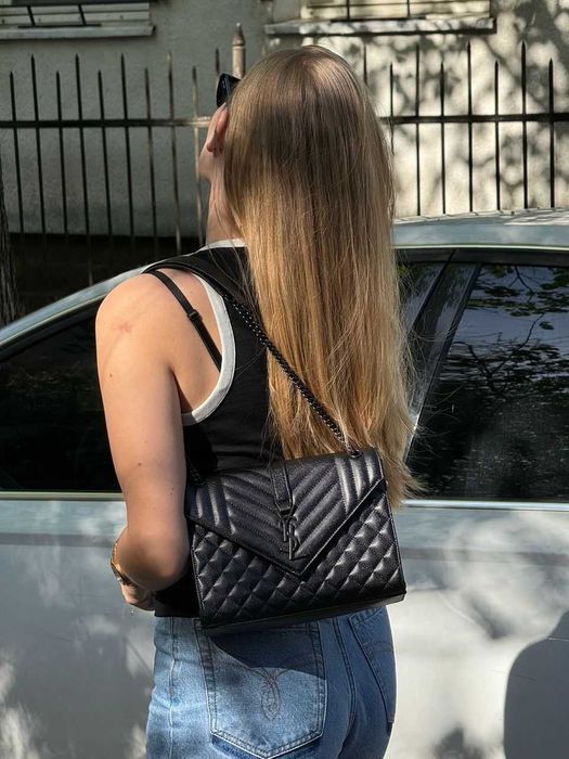 Жіноча Сумка Saint Laurent Envelope Medium In Quilted (Без Предоплати)