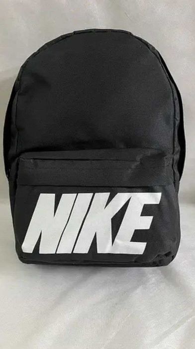 Чоловічий міський рюкзак Nike| Чорний рюкзак з білим логотипом