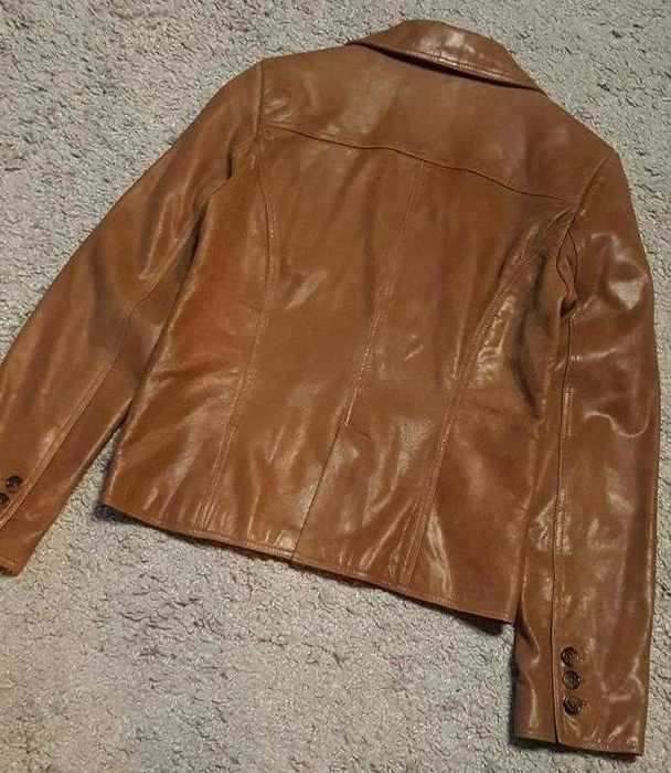 Оригинал.женская,кожаная,стильная куртка-жакет massimo dutti