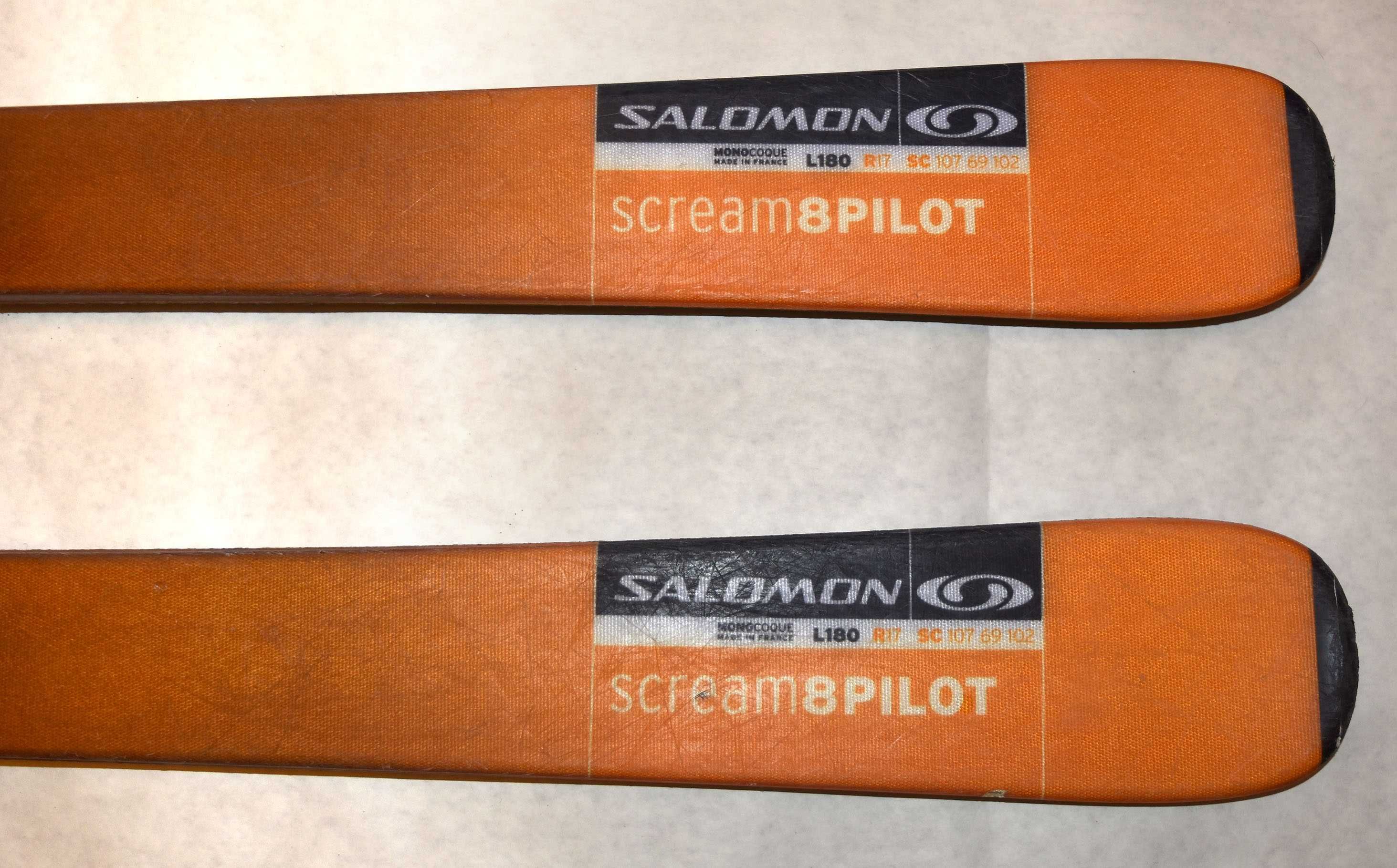 Narty Free Ride Salomon Scream 8 Pilot Monocoque L180