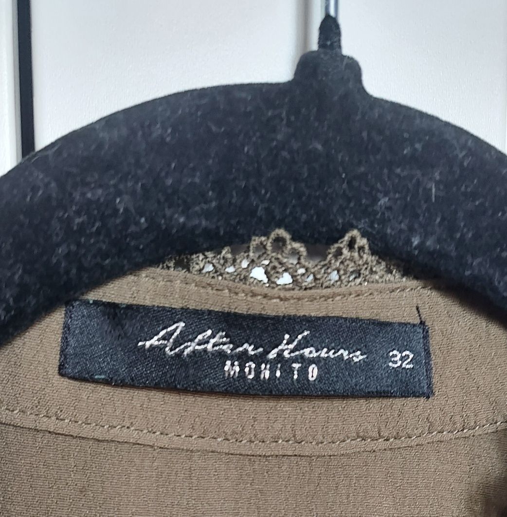 Mohito bluzka koszulowa wiskozowa że stójką