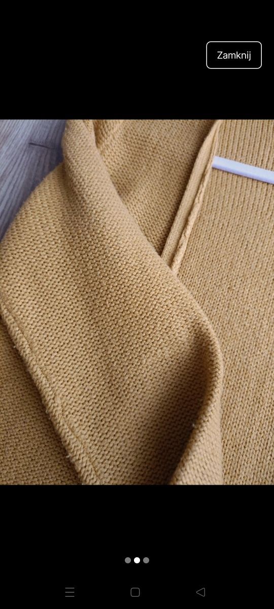 Sweter kardigan z frędzlami