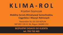 mobilny serwis klimatyzacji ciągników, kombajnów i samochodów