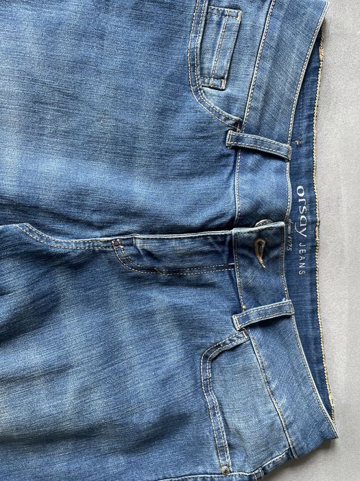 Nowe jeansowe spodnie rybaczki Orsay