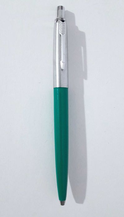 Caneta esferográfica Parker - verde - usada (sem carga), dos anos 90
