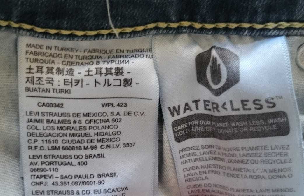 Levis Jeans 712, damskie spodnie Slim Premium Waterless