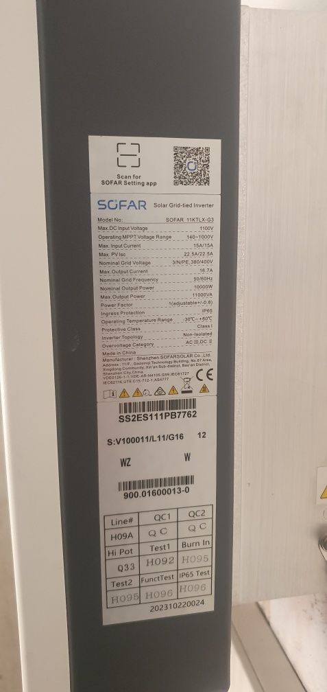 Inwerter Falownik SOFAR 11KTLX-3G