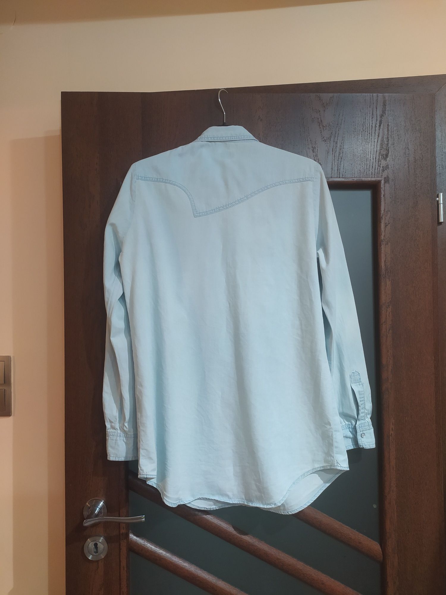 Koszula dżinsowa jeansowa bawełniana tunika bluzka r 40 L