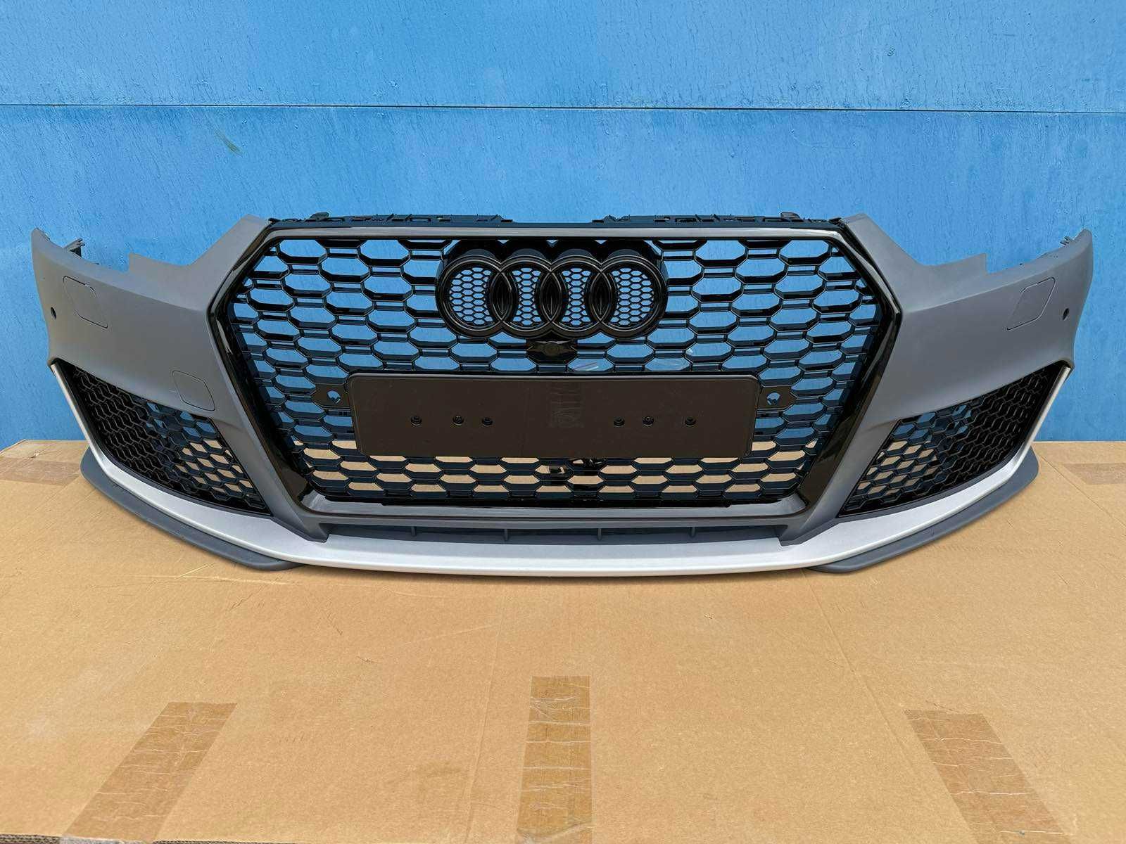 Бампер а4 б9 16-20 рс з решітками ауді бампер решотка RS4 новий AUDI