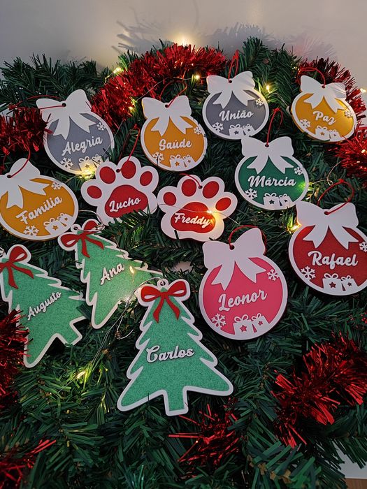 Enfeites de Natal personalizados